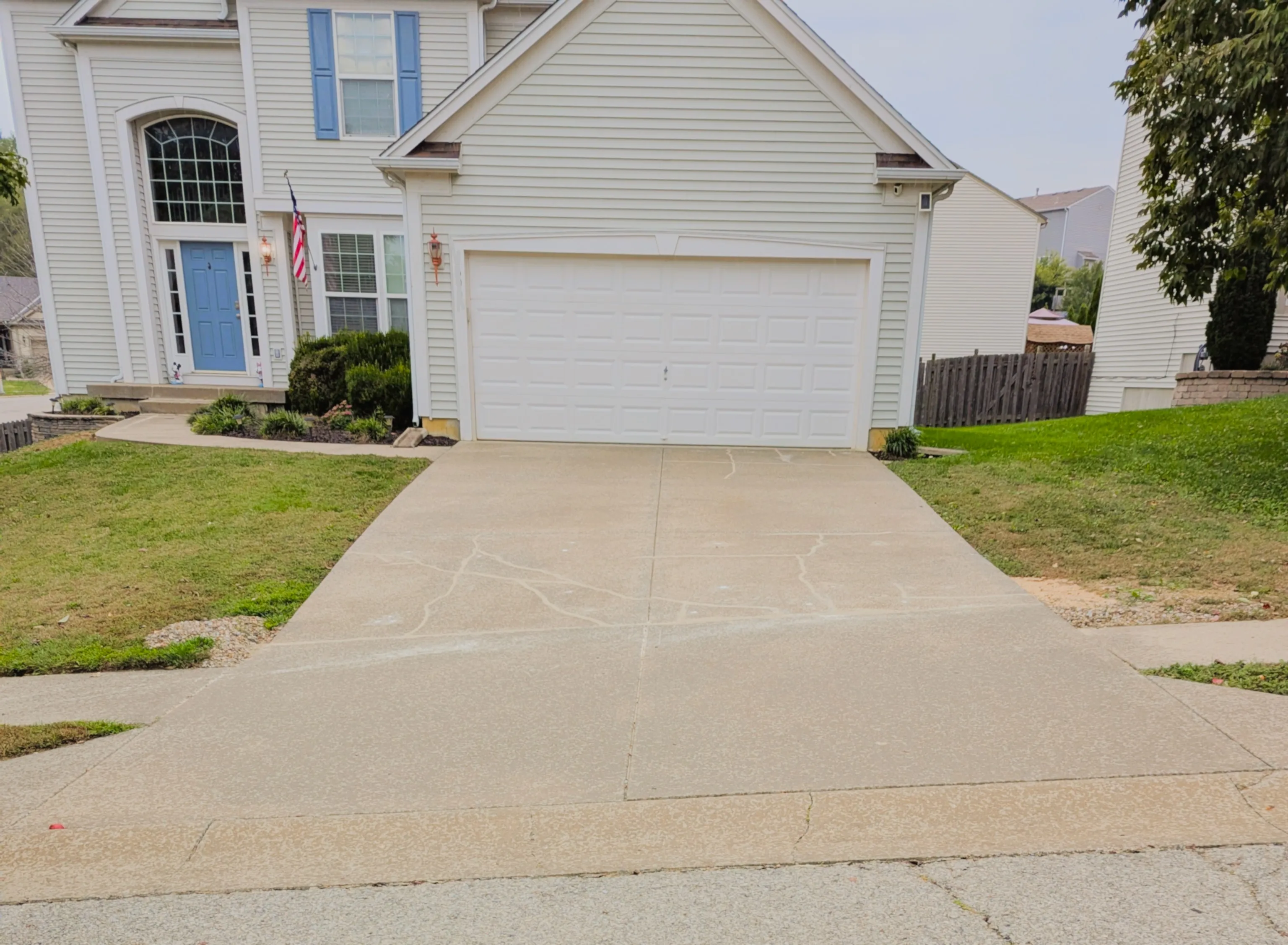 Completed driveway after lifting and leveling